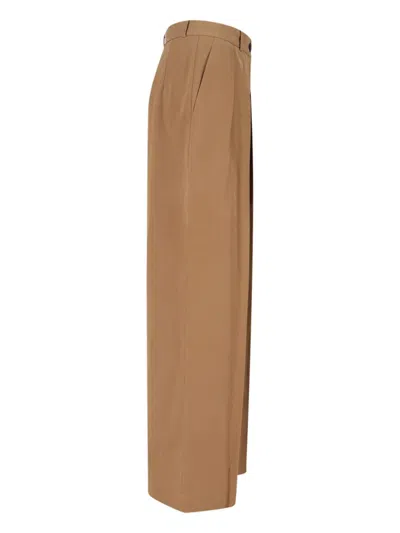 The Row Tailored Trousers With Pleats And Pockets In Nude