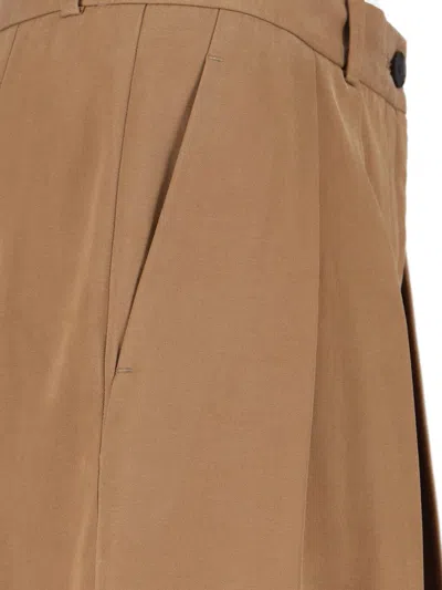 The Row Tailored Trousers With Pleats And Pockets In Nude