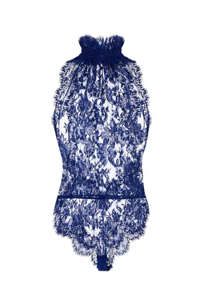 Saint Laurent Sleeveless Jumpsuit In Blue