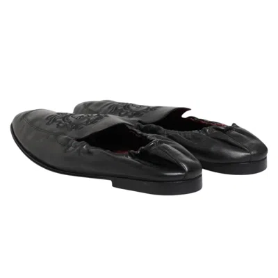 Pre-owned Dolce & Gabbana Black Leather Slip On Men Flat Loafers Men's Shoes ()