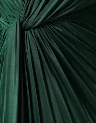 Pre-owned Dolce & Gabbana Dark Green Viscose Long Sleeve Midi Women's Dress ()