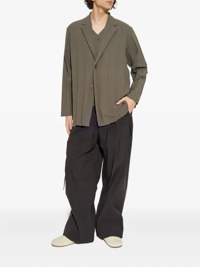 Issey Miyake Zip-detail Pants In Black