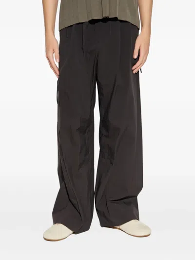 Issey Miyake Zip-detail Pants In Black