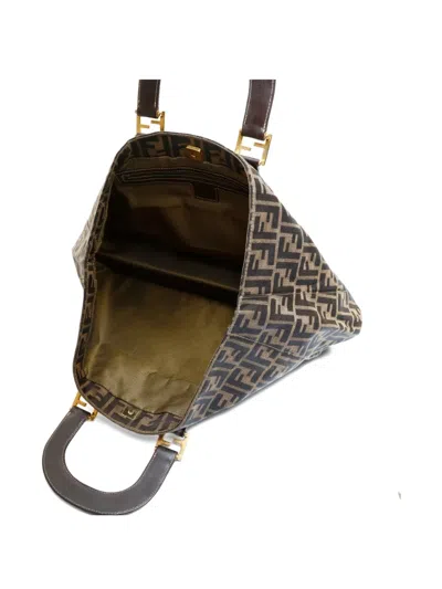 Pre-owned Fendi 1990-2000 Monogram-pattern Handbag In Brown