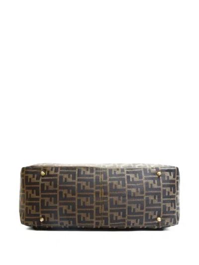 Pre-owned Fendi 1990-2000 Monogram-pattern Handbag In Brown