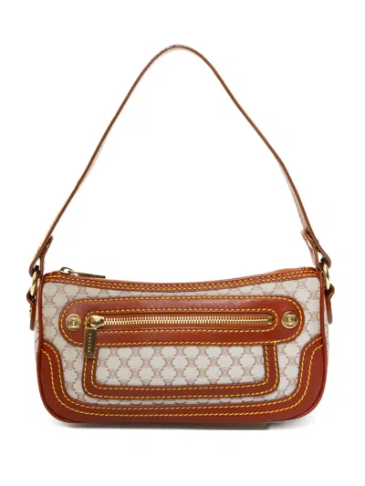 Pre-owned Celine 2000s Macadam Shoulder Bag In Neutral