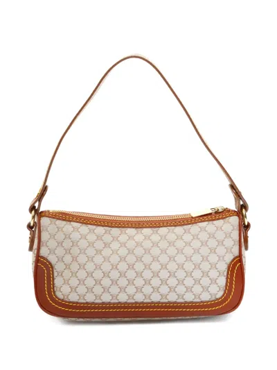 Pre-owned Celine 2000s Macadam Shoulder Bag In Neutral