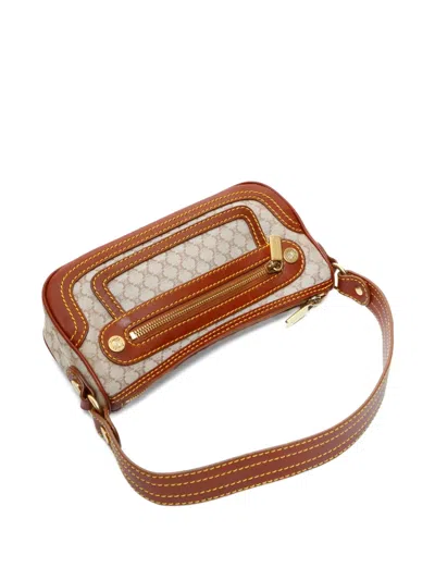 Pre-owned Celine 2000s Macadam Shoulder Bag In Neutral