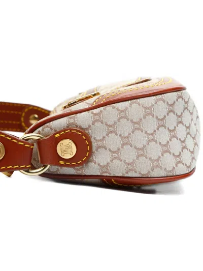 Pre-owned Celine 2000s Macadam Shoulder Bag In Neutral