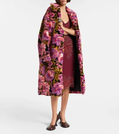 Dries Van Noten Womens Burgundy Denta Embellished Silk Mini Dress In Burgundy