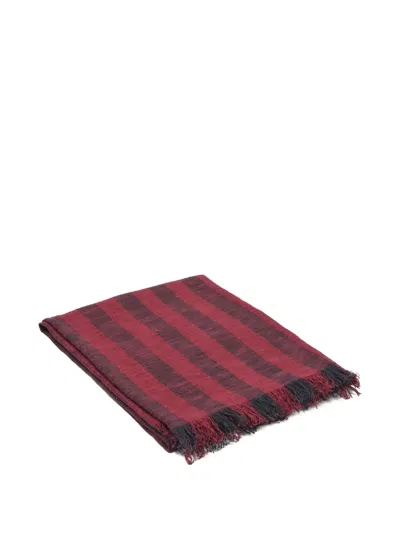 Tom Dixon Band Striped Throw (200cm X 160cm) In Red