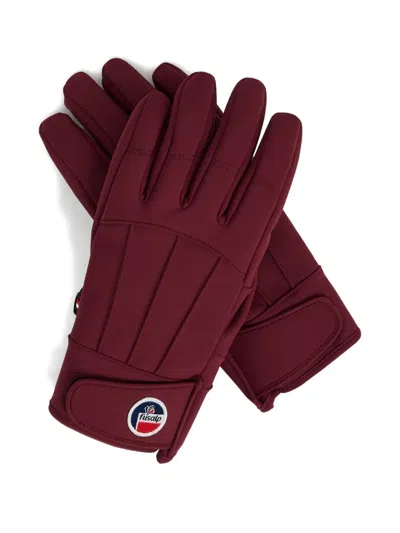 Fusalp Leather Glacier Gloves In Red