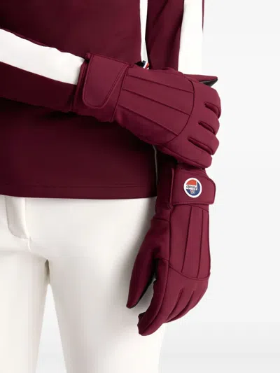 Fusalp Leather Glacier Gloves In Red