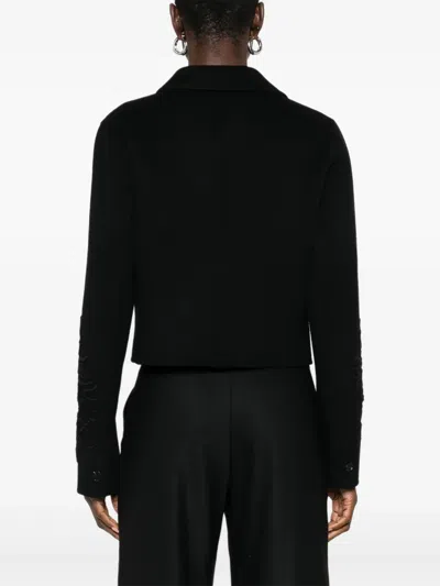 Ermanno Firenze Embroidered Cropped Jacket In Black