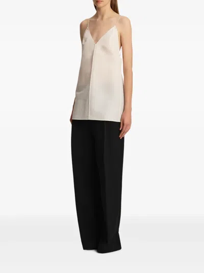 Khaite Talsie Silk Blend Camisole Top In White