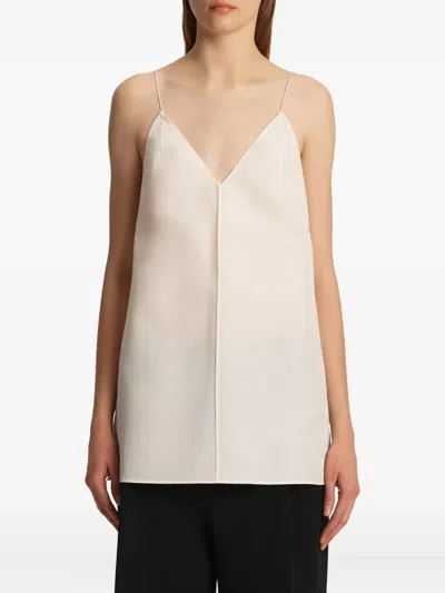 Khaite Talsie Silk Blend Camisole Top In White