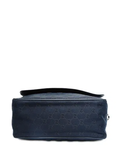 Pre-owned Gucci 1990-2000s Monogram-pattern Shoulder Bag In Black