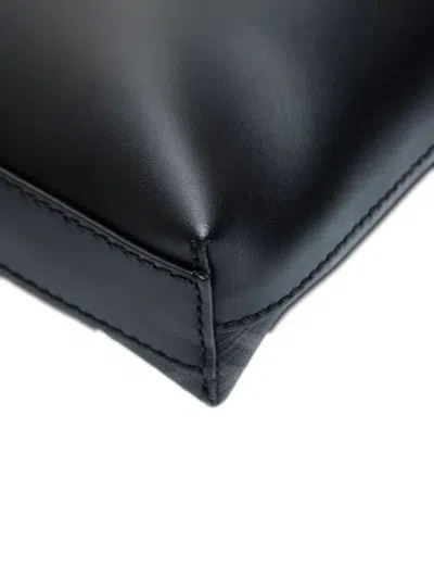 Pre-owned Fendi 2020s Diagonal-pattern Crossbody Bag In Black