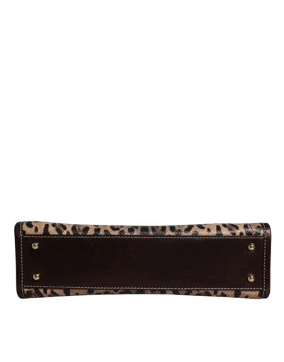 Dolce & Gabbana Multicolor Leopard Shopping Tote Shoulder Womenborse Women's Bag In Multi