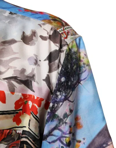 Pre-owned Dolce & Gabbana Multicolor Printed Casual Short Sleeve Men's Shirt ()