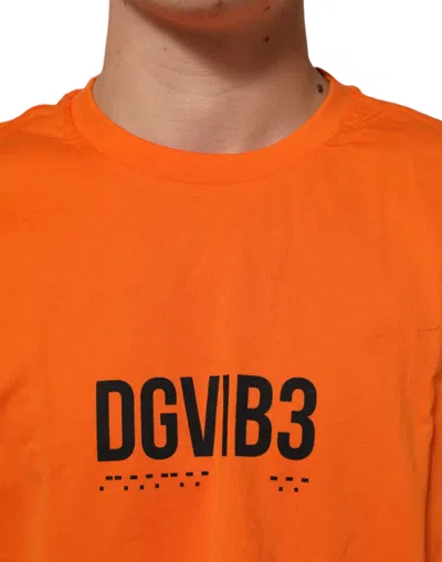 Pre-owned Dolce & Gabbana Orange Dgvib3 Crew Neck Short Sleeves Men's T-shirt ()