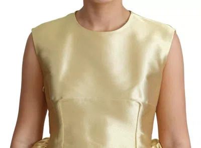 Pre-owned Dolce & Gabbana Polyester Gold Sleeveless A-line Tulle Women's Dress () In Multi
