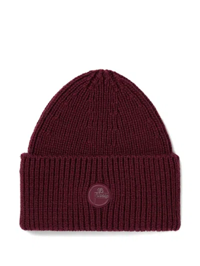 Fusalp Ribbed Logo-badge Beanie In Red