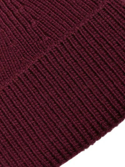 Fusalp Ribbed Logo-badge Beanie In Red