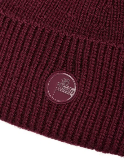 Fusalp Ribbed Logo-badge Beanie In Red