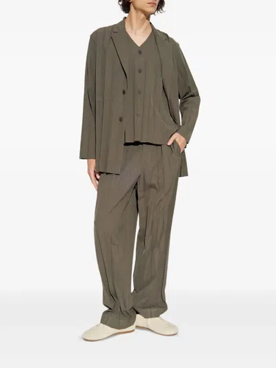 Issey Miyake Pleated Pants In Green