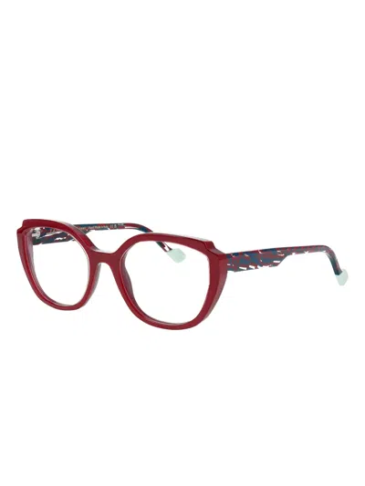 Face À Face Geometric-frame Nooks1 Glasses In Red