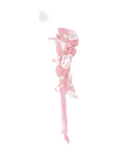 Alberta Ferretti Flower Brooch In Pink