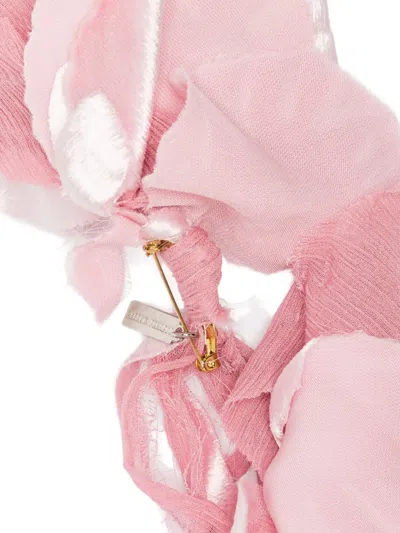 Alberta Ferretti Flower Brooch In Pink