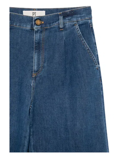 Pt Torino Pleated Trousers In Blue