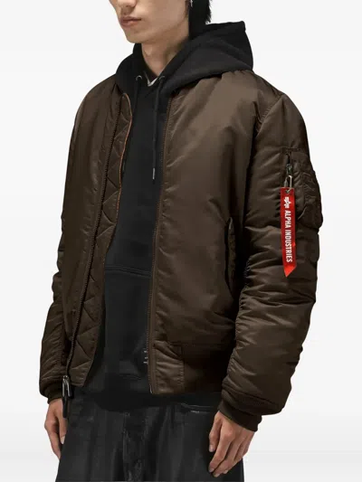 Alpha Industries Ma-1 Bomber Jacket In Brown