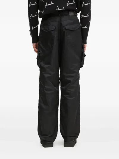 Andersson Bell Ruched Cargo Trousers In Black