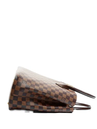 Pre-owned Louis Vuitton 2015 Kensington Damier-pattern Handbag In Brown