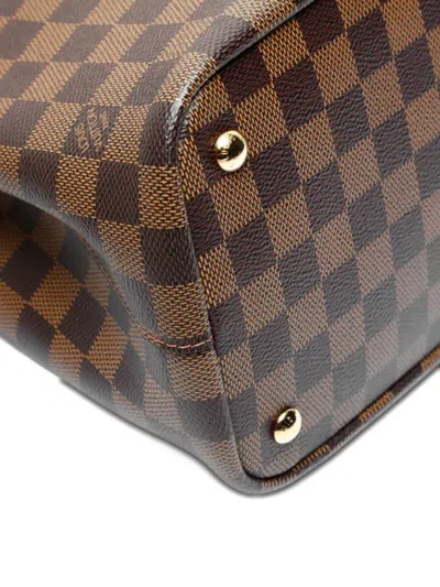 Pre-owned Louis Vuitton 2015 Kensington Damier-pattern Handbag In Brown
