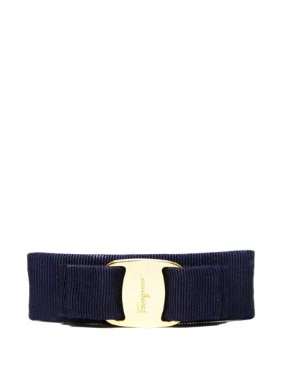 Pre-owned Ferragamo 2000s Vara Hair Clip In Blue