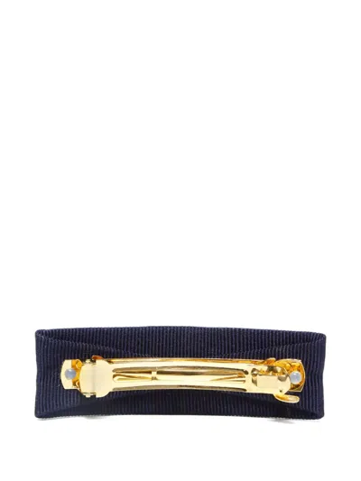Pre-owned Ferragamo 2000s Vara Hair Clip In Blue
