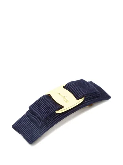 Pre-owned Ferragamo 2000s Vara Hair Clip In Blue