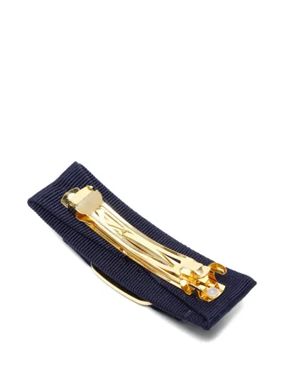 Pre-owned Ferragamo 2000s Vara Hair Clip In Blue