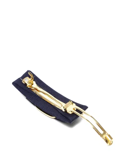 Pre-owned Ferragamo 2000s Vara Hair Clip In Blue