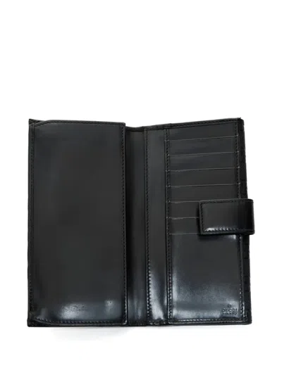 Pre-owned Gucci 2000s Monogram-pattern Wallet In Black