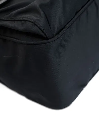 Pre-owned Prada 1990s Buckle Crossbody Bag In Black