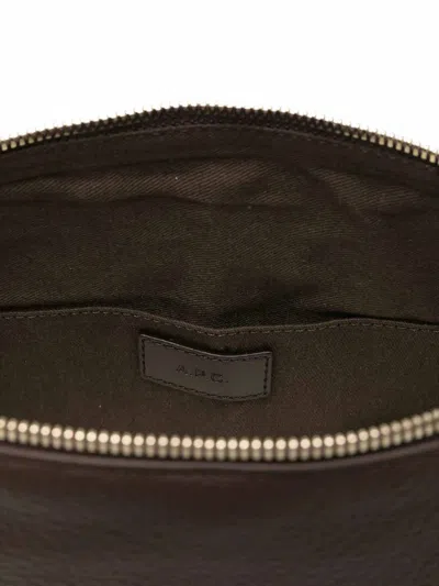 Apc A.p.c. Vera Leather Shoulder Bag In Brown