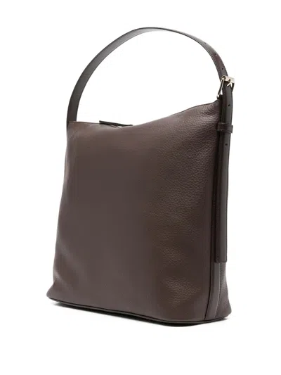 Apc A.p.c. Vera Leather Shoulder Bag In Brown