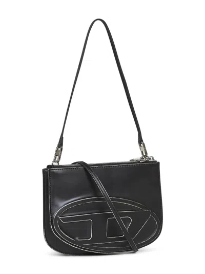 Diesel Borsa A Spalla 1dr In Pelle Nera  Donna In Black