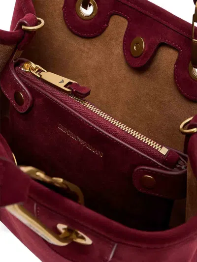 Emporio Armani Dolce & Gabbana Silk Rigato Shirt In Red