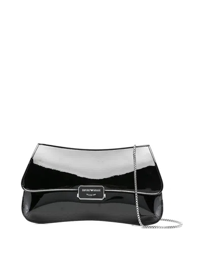 Emporio Armani Black Shoulder Bags In Black